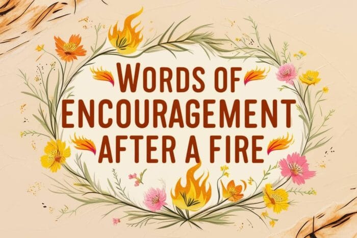 Words of Encouragement After a Fire