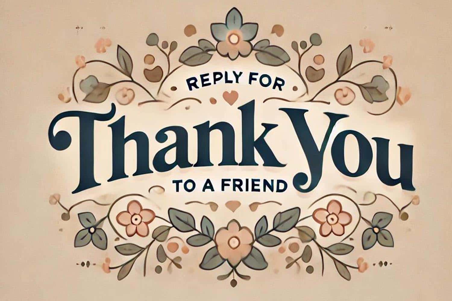 Best Reply for Thank You to a Friend