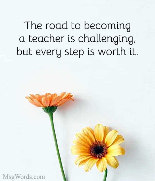 The road to becoming a teacher is challenging, but every step is worth it.