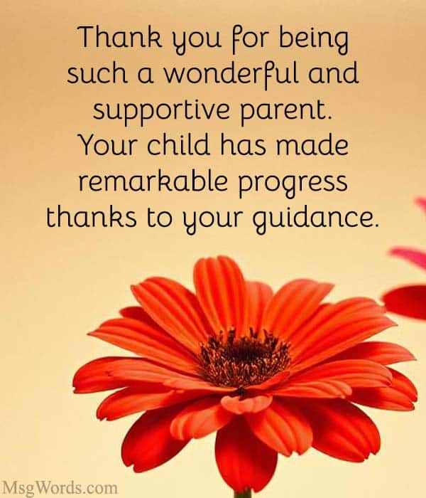 35+ Thank You Note to Parents From Teacher for Support