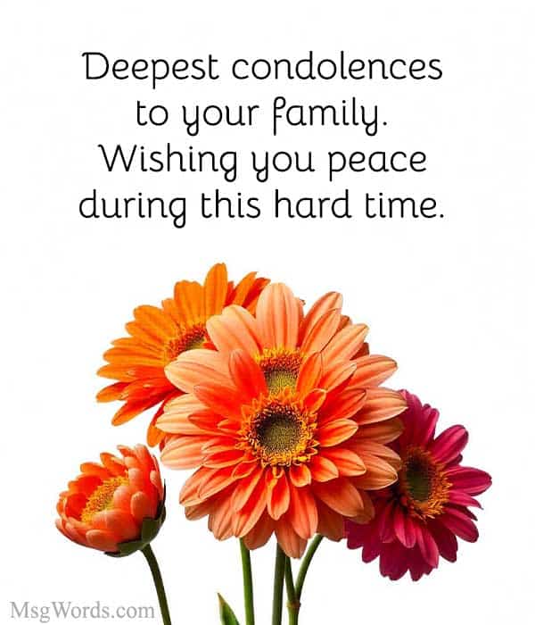 Twitter: "Deepest condolences to your family. Wishing you peace during this hard time.