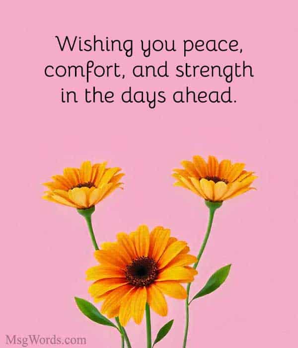 Wishing you peace, comfort, and strength in the days ahead.