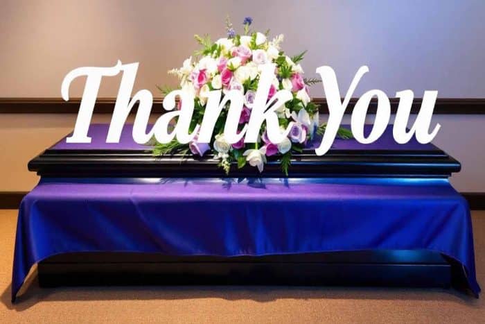 Sincere Funeral Thank You Notes for Money