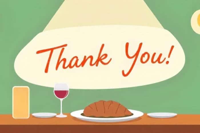 Sweet Thank You Messages for Dinner