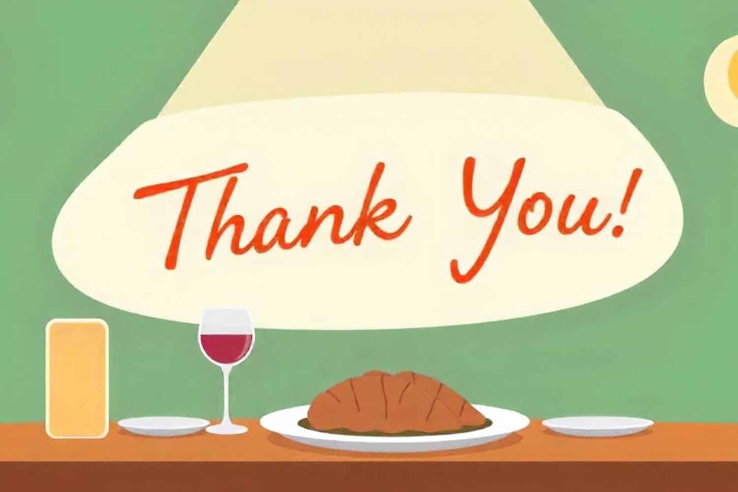 Sweet Thank You Messages for Dinner