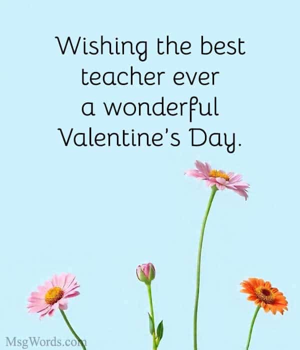 Wishing the best teacher ever a wonderful Valentine’s Day.