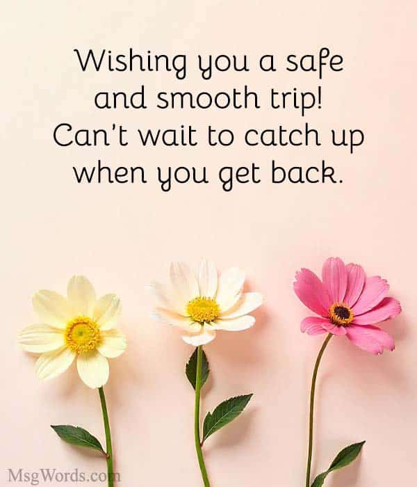 Wishing you a safe and smooth trip! Can’t wait to catch up when you get back.