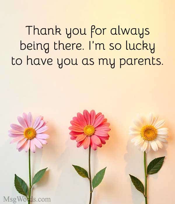 Thank you for always being there. I’m so lucky to have you as my parents.