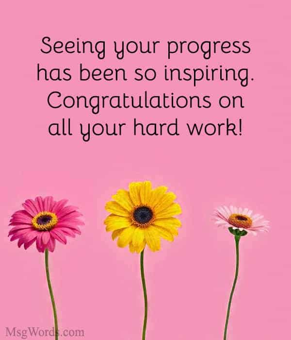 Seeing your progress has been so inspiring. Congratulations on all your hard work!