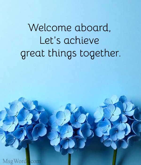 Welcome aboard, [Name]! Let’s achieve great things together.