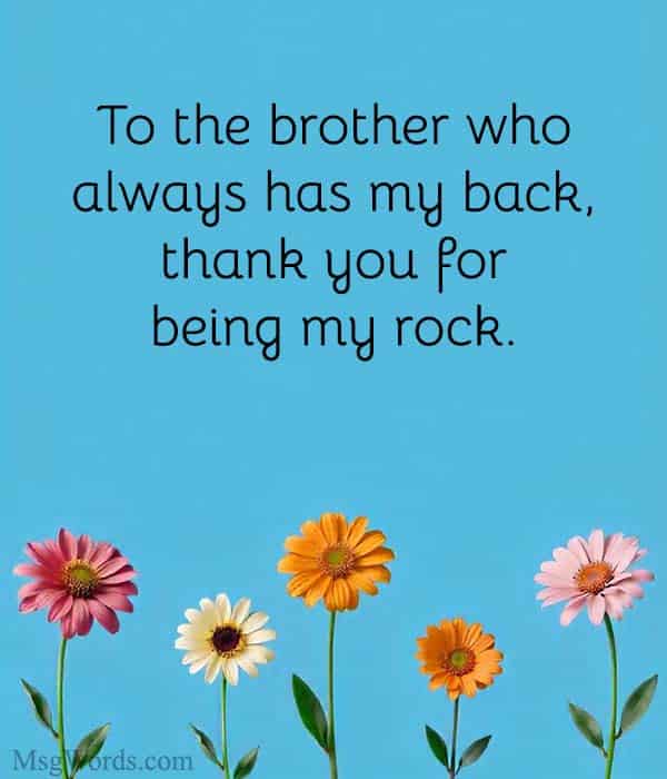 To the brother who always has my back, thank you for being my rock.