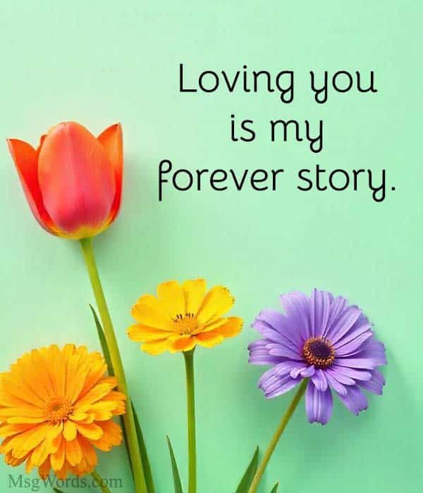 Loving you is my forever story.