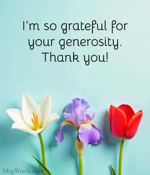 I’m so grateful for your generosity. Thank you!