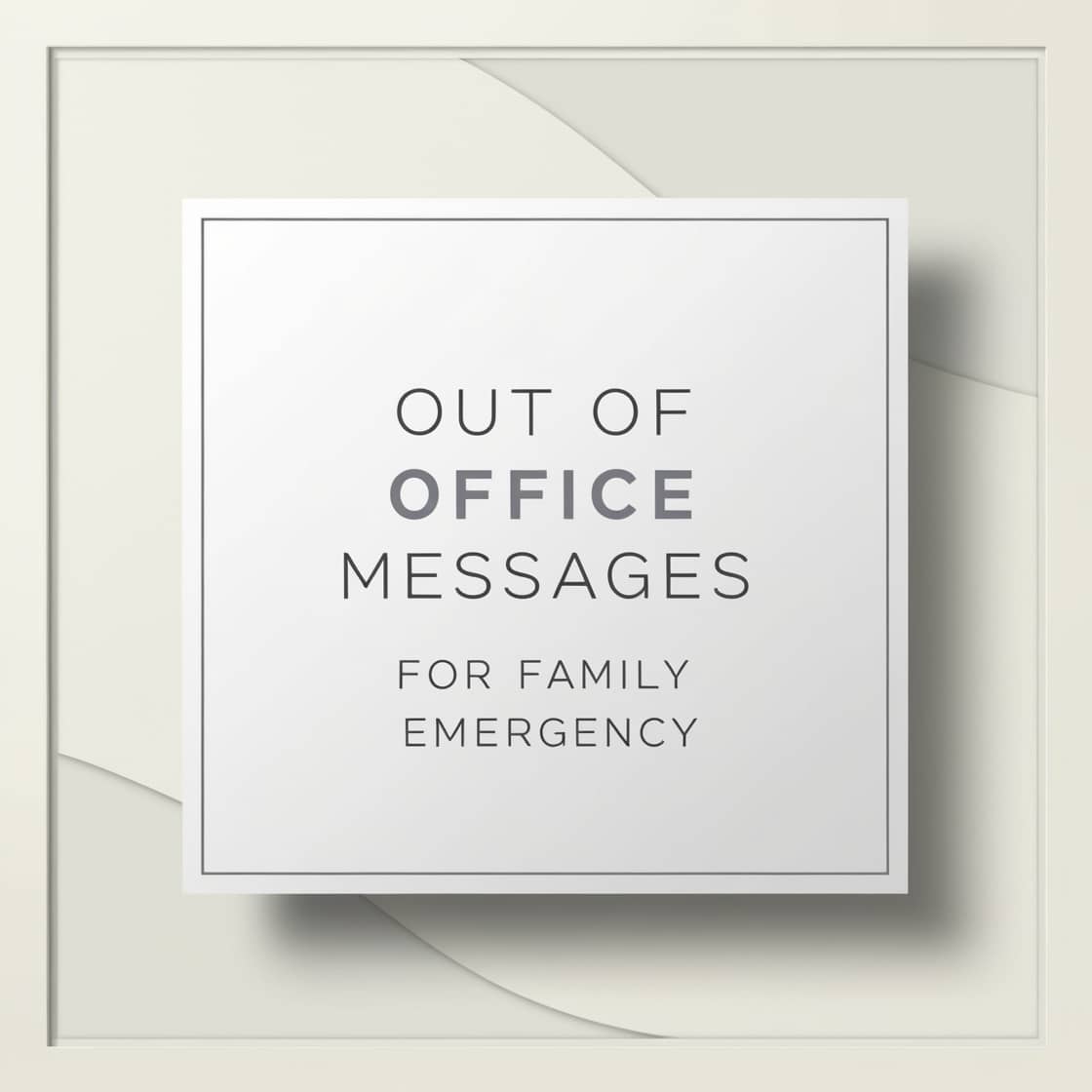 I appreciate your patience as I address this family matter.
