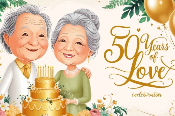 50th Wedding Anniversary Wishes for Friends