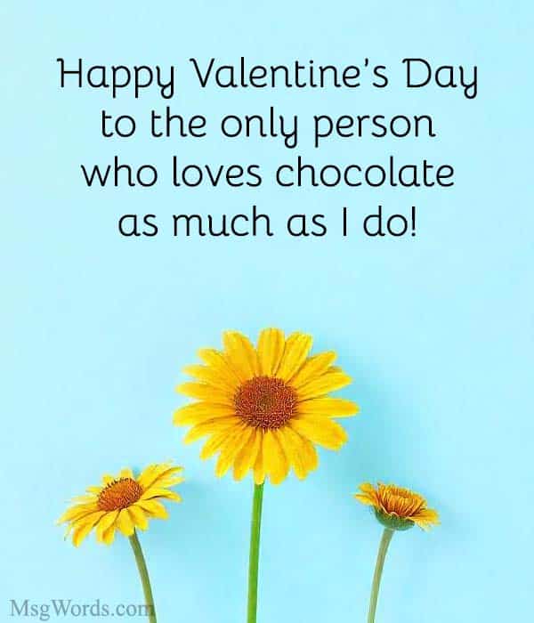 Happy Valentine’s Day to the only person who loves chocolate as much as I do!