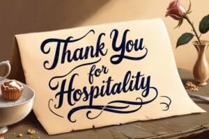 Thank You Messages for Hospitality and Kindness