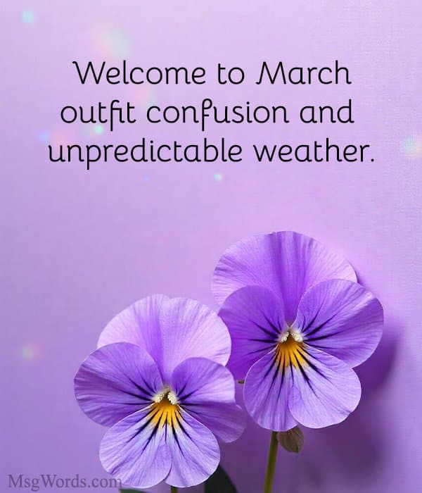 Welcome to March: outfit confusion and unpredictable weather.