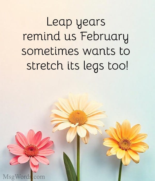Leap years remind us February sometimes wants to stretch its legs too!