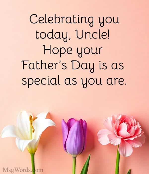 Celebrating you today, Uncle! Hope your Father’s Day is as special as you are.