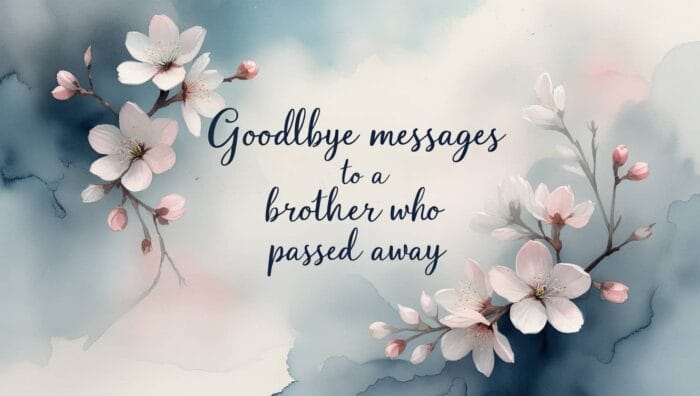 Goodbye Messages to a Brother Who Passed Away