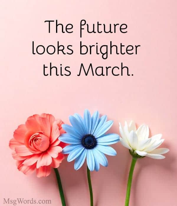 The future looks brighter this March. 🌸