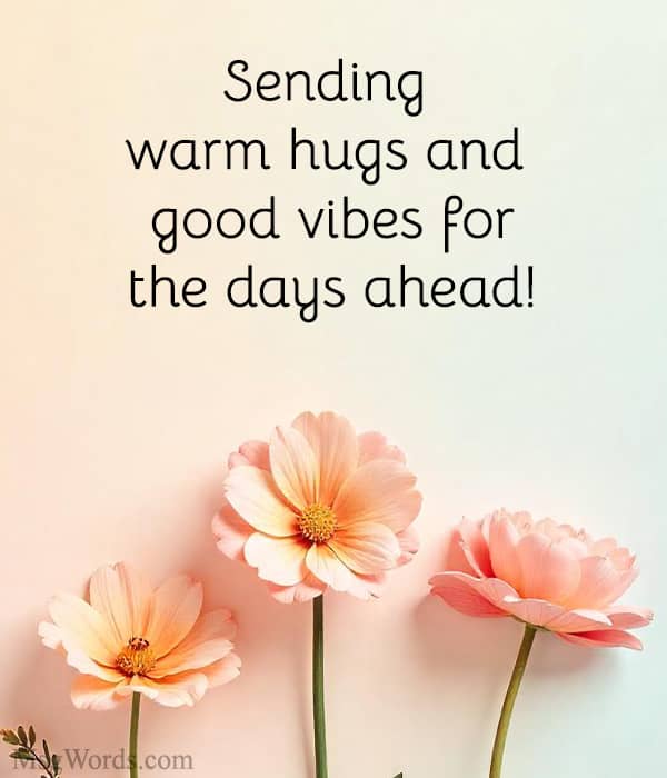 Sending warm hugs and good vibes for the days ahead!