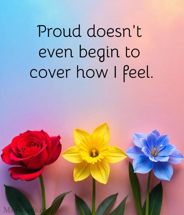 Proud doesn’t even begin to cover how I feel.