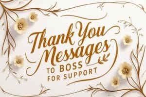 Thank You Messages to Boss for Support