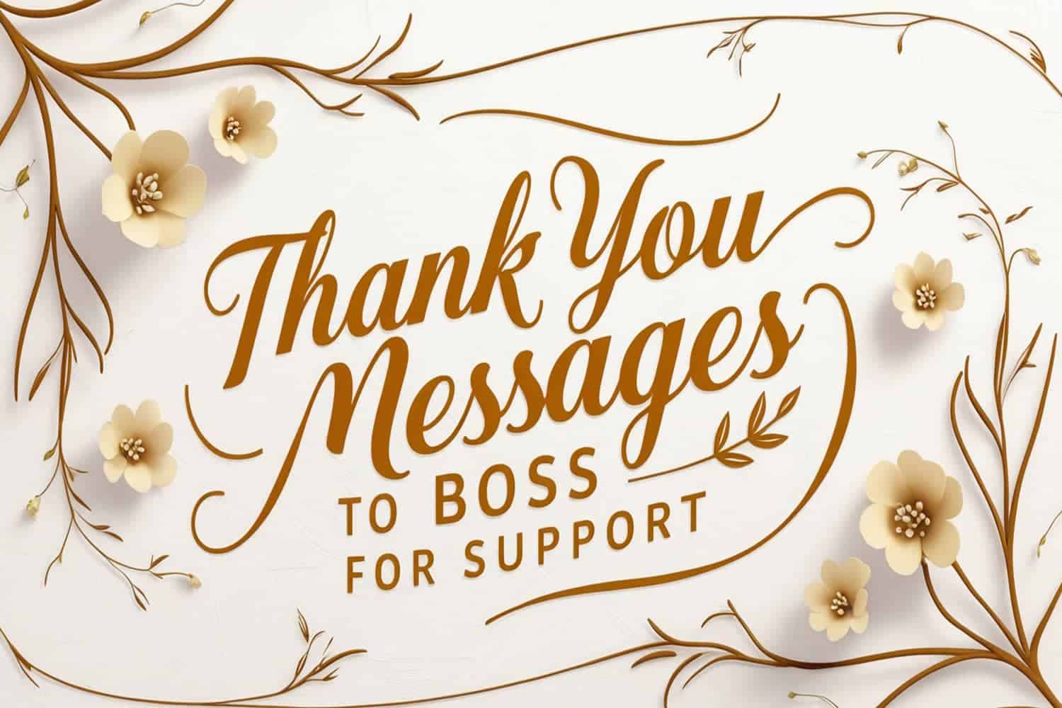 Thank You Messages to Boss for Support