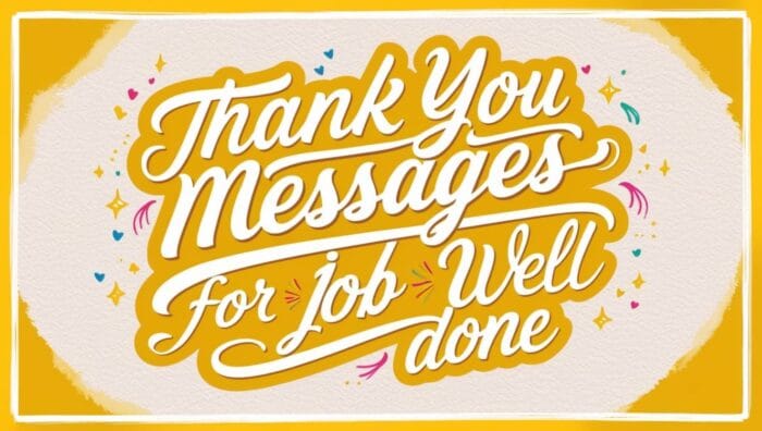 Thank You Messages for Job Well Done