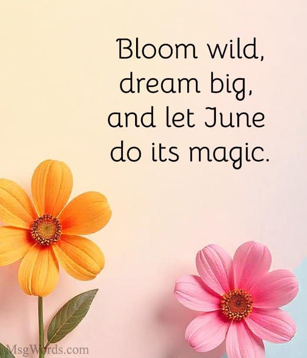 Bloom wild, dream big, and let June do its magic.