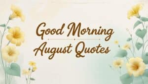Good Morning August Quotes and messages