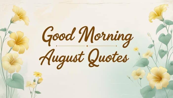 Good Morning August Quotes and messages