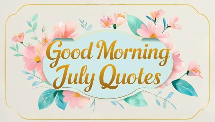 Amazing Good Morning July Quotes