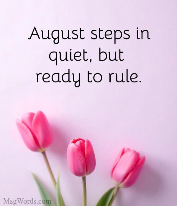 August steps in; quiet, but ready to rule.