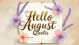 Hello August Quotes and messages