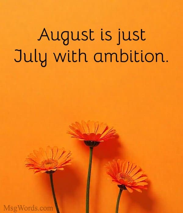 August is just July with ambition.