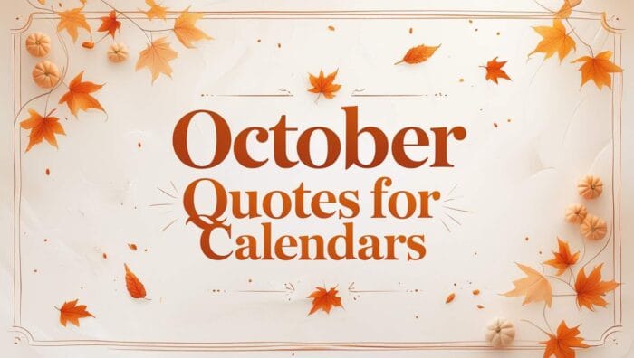 October Quotes for Calendars