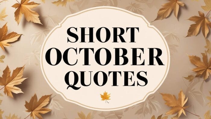 Best Short October Quotes