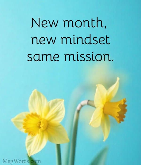 New month, new mindset; same mission.