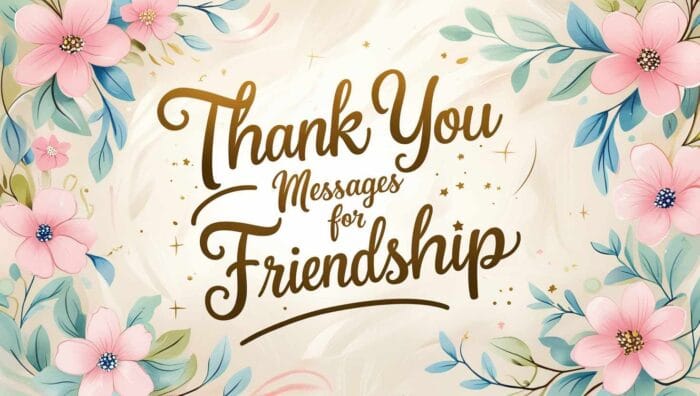 Sweet Thank You Messages for Friendship