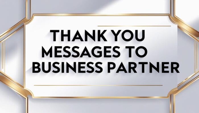 Cute Thank You Messages to Business Partner