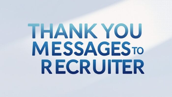 Best Thank You Messages to Recruiter