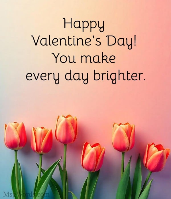 Cute Valentine Messages for Kids with a bright floral background.