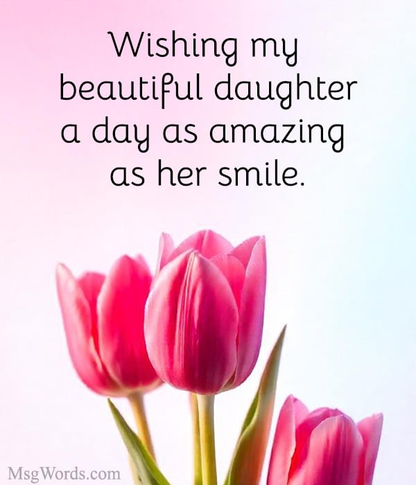 Good Morning Messages for Daughter From Mom with a sweet floral background.