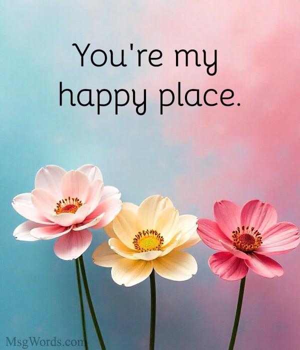 Sweet imagery showcasing short adorable messages for him with love and affection.