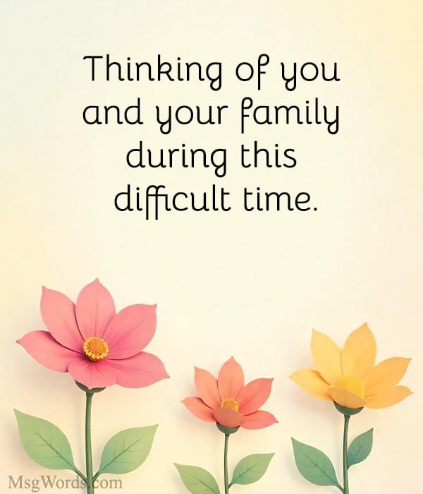 Comforting image reflecting short sympathy messages for family members during times of loss.