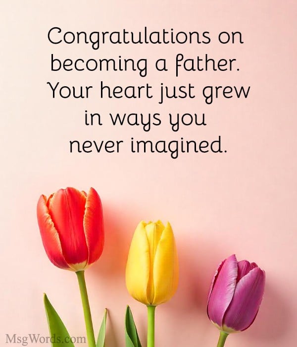 Joyful celebration image highlighting best congrats on becoming a father messages with happy emotions.