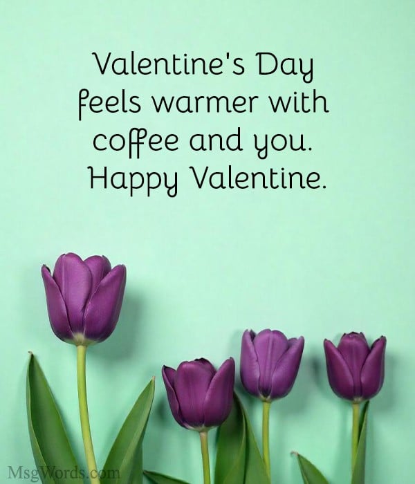 Valentine's Day coffee quotes for Instagram with warm aesthetics.
